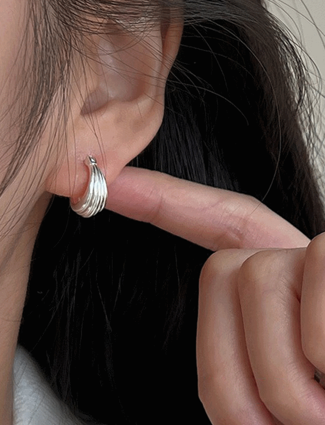 [silver925] 원스턴 더블 링 은 귀걸이 (2color),20대여성의류쇼핑몰