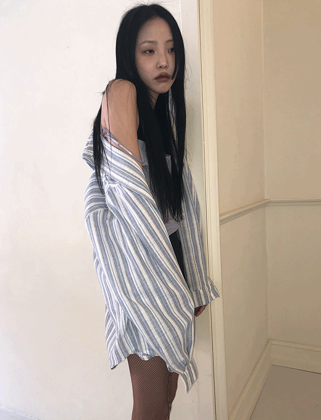 로이 린넨 오버핏 스트라이프셔츠 (3color),20대여성의류쇼핑몰